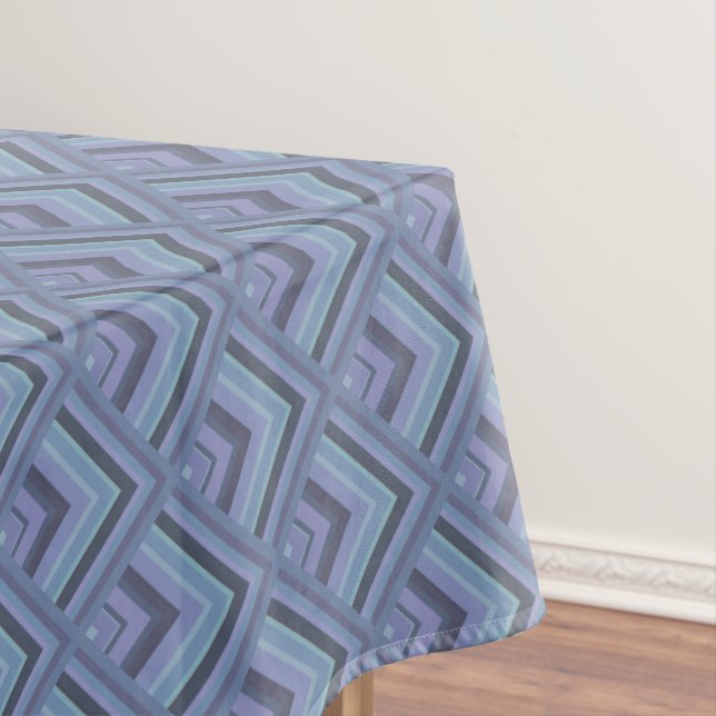 Blaugraue Streifen Tischdecke (Beispiel)