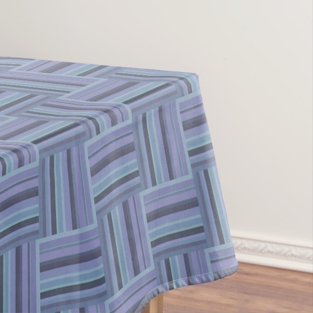 Blaugraue Streifen Tischdecke (Beispiel)