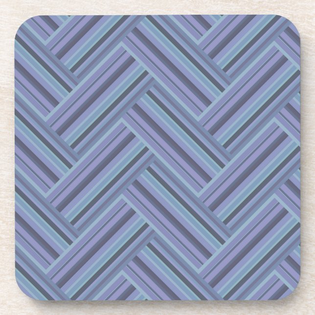 Blaugraue Streifen Untersetzer (Vorderseite)