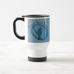 Blaugraue Tier-Silhouette Stolz Bird Nerd Reisebecher