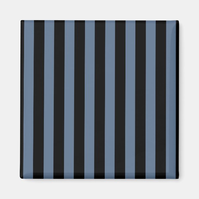 Blaugraue und schwarze Streifen Magnet (Vorne)