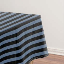 Blaugraue und schwarze Streifen Tischdecke
