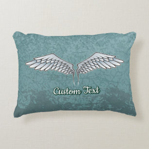 Blaugraue Wings Accent Pillow Dekokissen