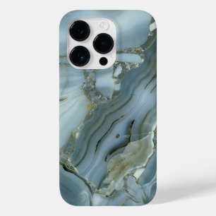Blaugrauer Marmor mit Goldader Case-Mate iPhone 14 Pro Hülle