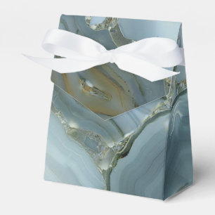 Blaugrauer Marmor mit Goldader Geschenkschachtel