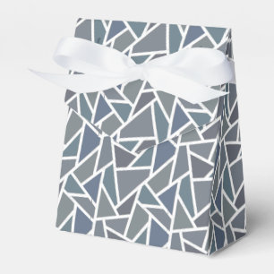 Blaugraues Mosaikmuster Geschenkschachtel