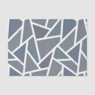 Blaugraues Mosaikmuster Seidenpapier