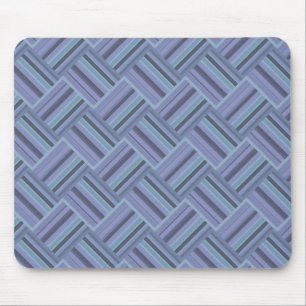 Blaugraues Muster der diagonalen Streifen Mousepad