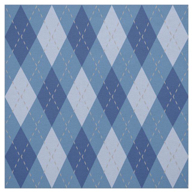 Blaugraues Raute-Muster Stoff (Muster)