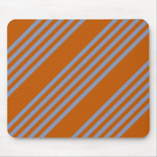 Blaugraues und verbranntes 5-Streifen-Muster Mousepad
