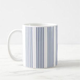 Blaugraues und weißes Fünf-Streifen-Muster Kaffeetasse