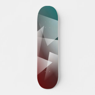 blaugrün burgunderrot weiß skateboard