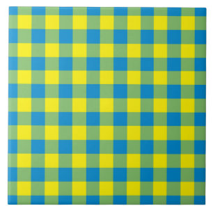 Blaugrün-gariertes Schachbrettmuster Fliese