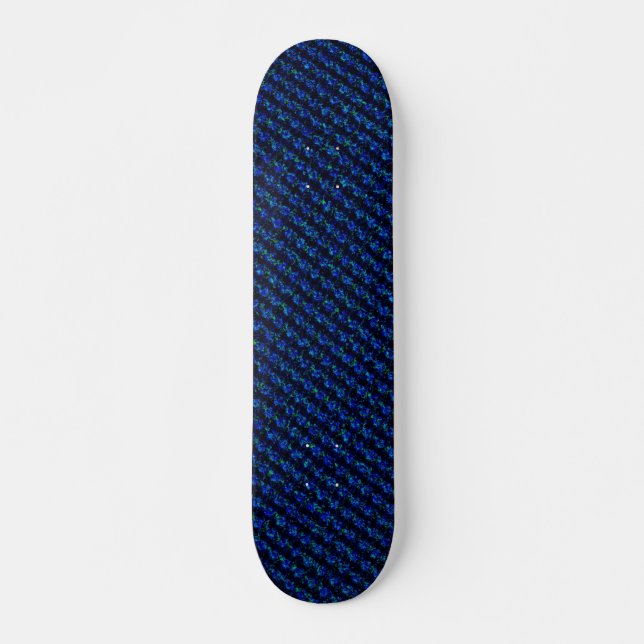 Blaugrün gebrochenes Glasmuster Skateboard (Vorne)