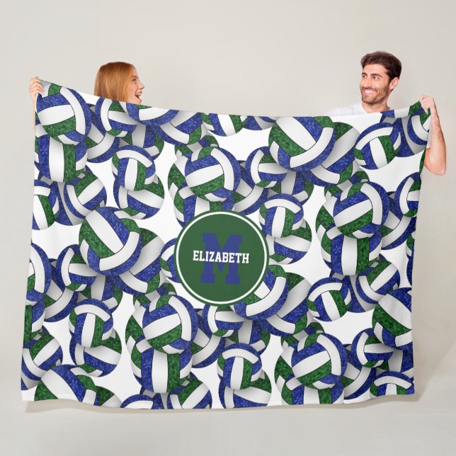 Blaugrün, grillgraue Mannschaftsfarben Fleecedecke (Beispiel)