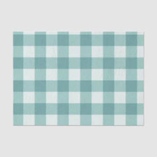 Blaugrün Kariertes Tartan Muster Druck Seidenpapier