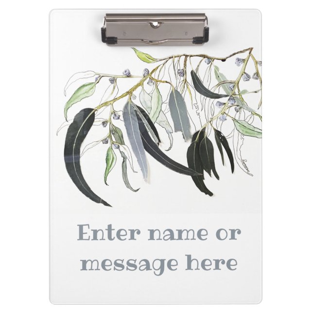 Blaugrün Klemmbrett (Vorderseite)