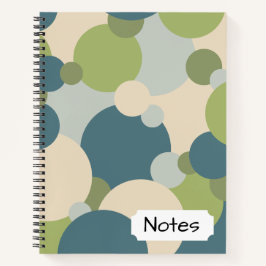 Blaugrün Moleküle Spiral Notebook Notizbuch