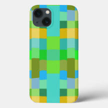 Blaugrün Orange Lila Creamy Muster Abstrakt