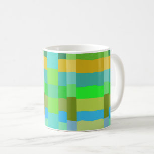 Blaugrün Orange Lila Creamy Muster Abstrakt Kaffeetasse