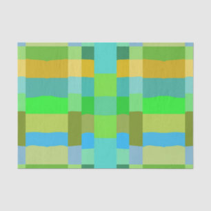 Blaugrün Orange Lila Creamy Muster Abstrakt Seidenpapier