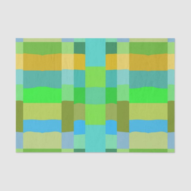 Blaugrün Orange Lila Creamy Muster Abstrakt Seidenpapier (Vorderseite)