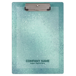 Blaugrün schimmernde Glasstruktur Klemmbrett