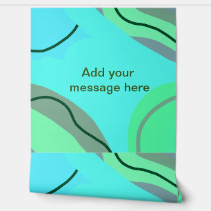 Blaugrün, schwarz, Pastellfarben abstrakt, Namenst Tapete