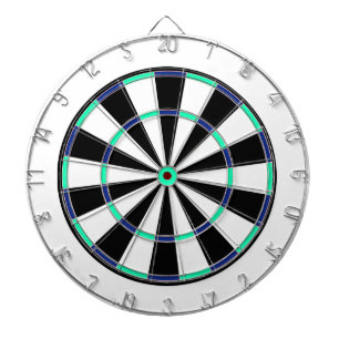 Blaugrün-schwarzes Dartboard Dartscheibe