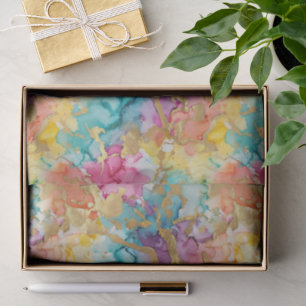 Blaugrün Türkis Aqua Blau Rosa Lila Gold Marmor Seidenpapier