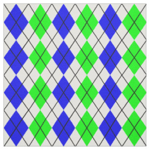 Blaugrün-weißes Argyle-Diamant-Design Stoff