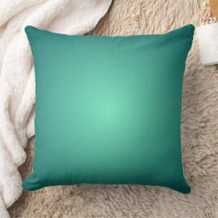 Blaugrüne Aquamarin-Verlaufsdesign Kissen