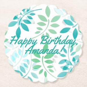 Blaugrüne Blätter Untersetzer