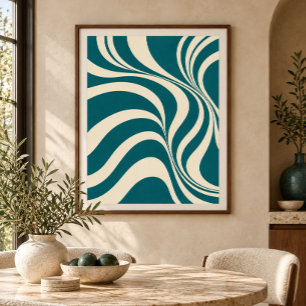 Blaugrüne Counterpoint-Kunstprint Poster
