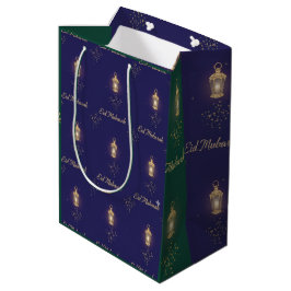 Blaugrüne Eid-Geschenktasche Mittlere Geschenktüte