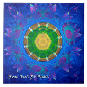 Blaugrüne Gefärbte Krawatte Fliese