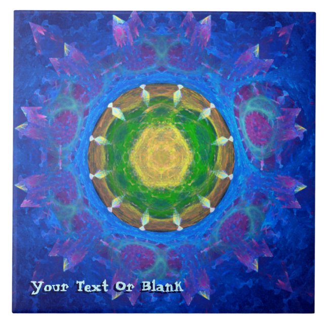 Blaugrüne Gefärbte Krawatte Fliese (Vorderseite)