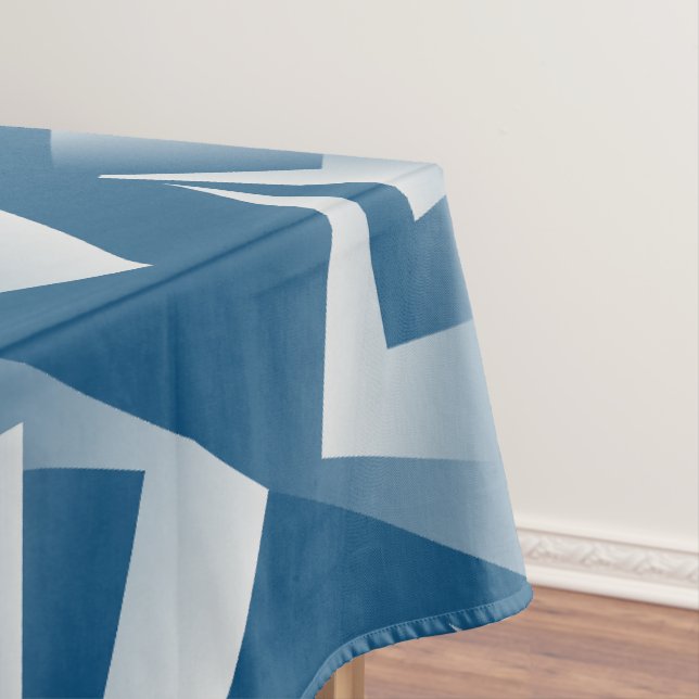 Blaugrüne Geometrie Tischdecke (Beispiel)