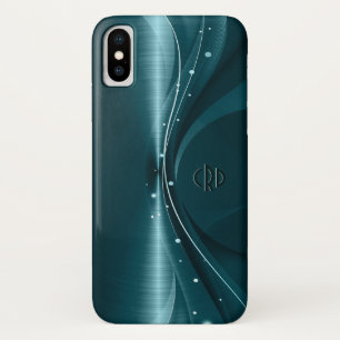 Blaugrüne Imitate Metallische Moderne dynamische W Case-Mate iPhone Hülle
