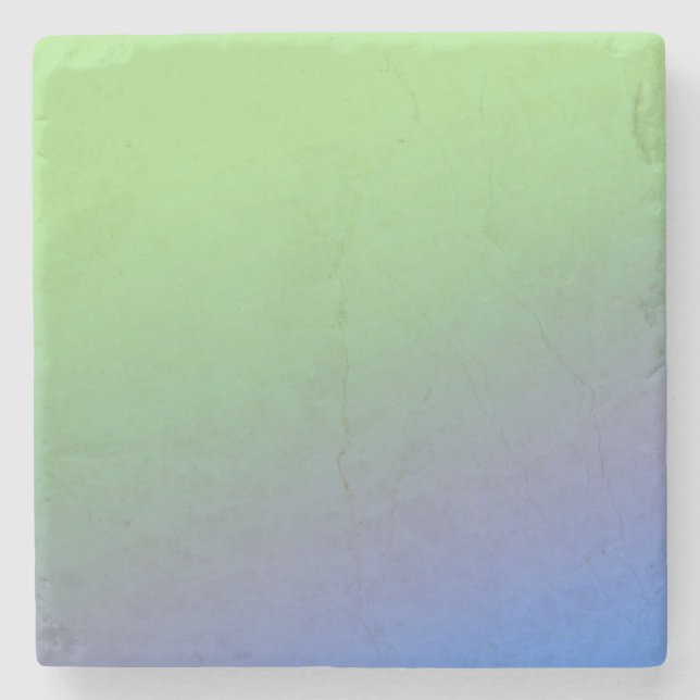 Blaugrüne Regenbogen-Abstrakt-Textur-Muster-Kunst Steinuntersetzer (Vorderseite)