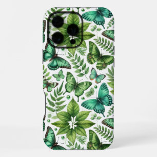Blaugrüne Schmetterlinge iPhone 16 Pro Max Hülle