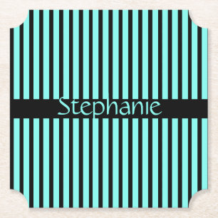 Blaugrüne schwarze Babyparty mit benutzerdefiniert Untersetzer