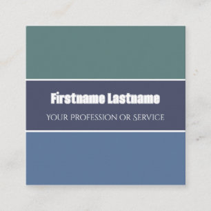 Blaugrüne Streifen harmonische Farbpalette QR-Code Quadratische Visitenkarte