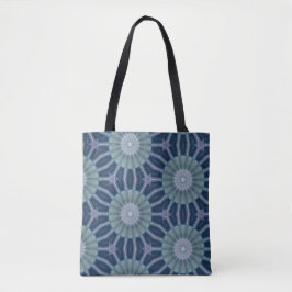 Blaugrüne und marineblaue geometrische Kaleidoskop