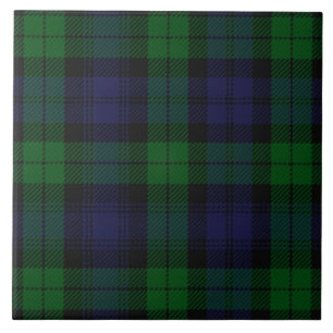 Blaugrüner Highland Sunderland Tartan Karo Fliese