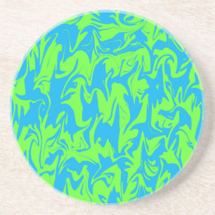 Blaugrüner Swirl Getränkeuntersetzer
