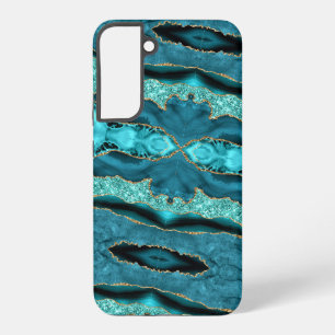 Blaugrünes Gold Türkis Samsung Galaxy Case Hülle