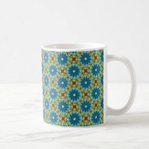 Blaugrünes Muster Tasse