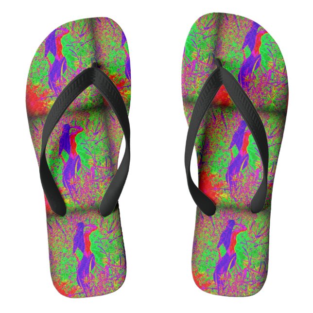 Blauhaarige Meerjungfrau Flip Flops (Fußbett)
