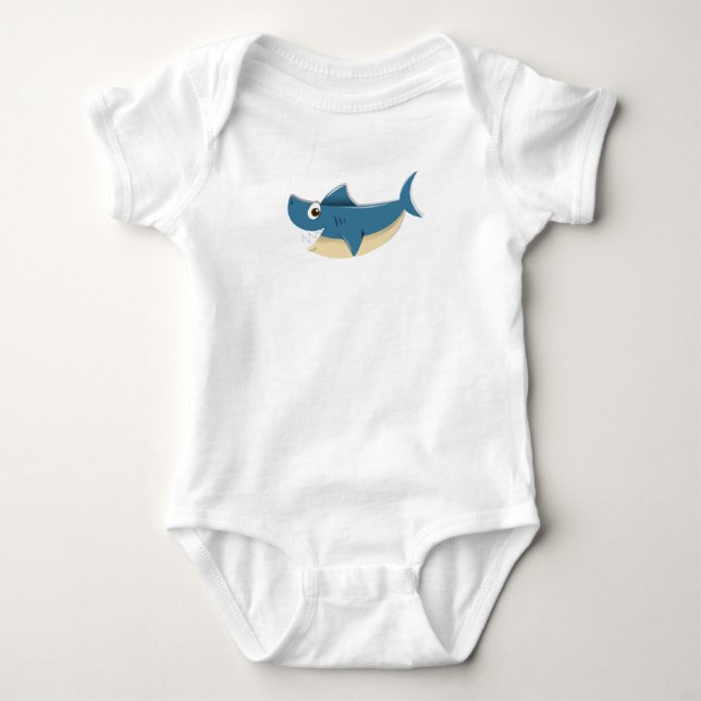 Blauhai Baby Strampler (Vorderseite)
